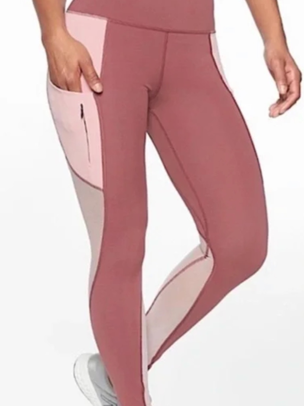 Athleta Up For Anything Colorblock 7/8 Tight / Leggings size Small Tall